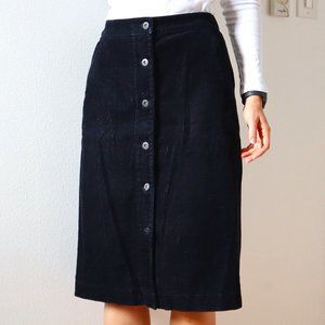 SOLD Uniqlo Corduroy Velvet Midi Skirt